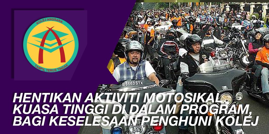 jpkangsana's tweet image. [AKTIVITI MOTOSIKAL BERKUASA TINGGI]

Hentikan aktiviti motosikal berkuasa tinggi di dalam program,  bagi keselesaan para penghuni kolej UiTM Puncak Alam