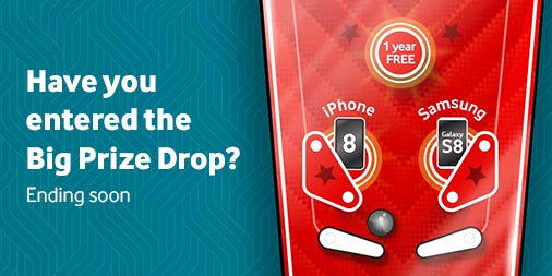 VodafoneUK's tweet image. Want to get your hands on a shiny new 📱? Download the My Vodafone App NOW and enter our Big Prize Drop! Ts&amp;amp;Cs 👉 vodafone.uk/BigPrizeDrop