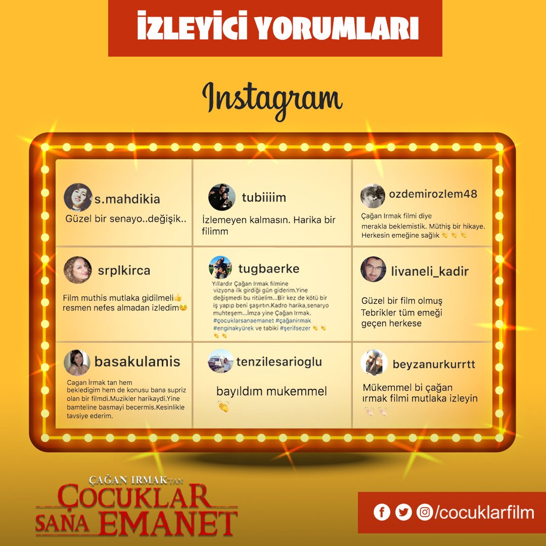 cocuklarfilm's tweet image. #ÇocuklarSanaEmanet filmini  izleyenlerden gelen harika yorumlar.. teşekkürler 😊 @AvsarFilm #ÇağanIrmak #EnginAkyürek #HilalAltınbilek #ŞerifSezer
