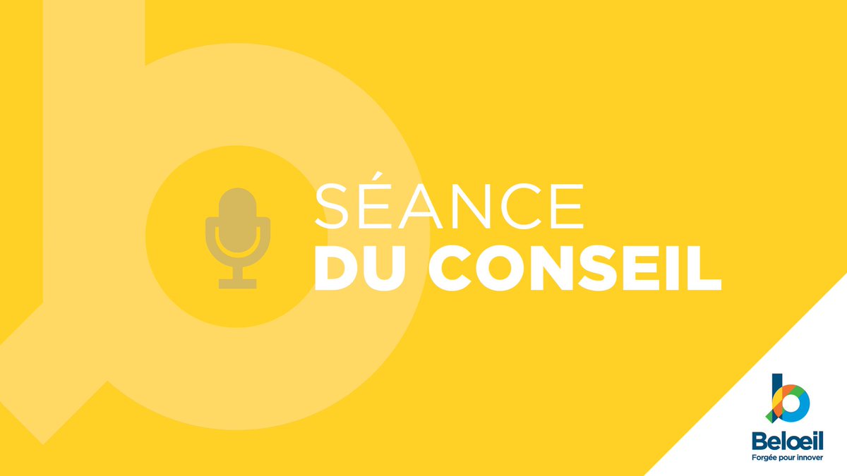 Il y aura séance ordinaire du conseil de #Beloeil ce soir à 19h30 à la salle du conseil située au centre des loisirs au 240, rue Hertel. Bienvenue à tous! bit.ly/2pLrPzc