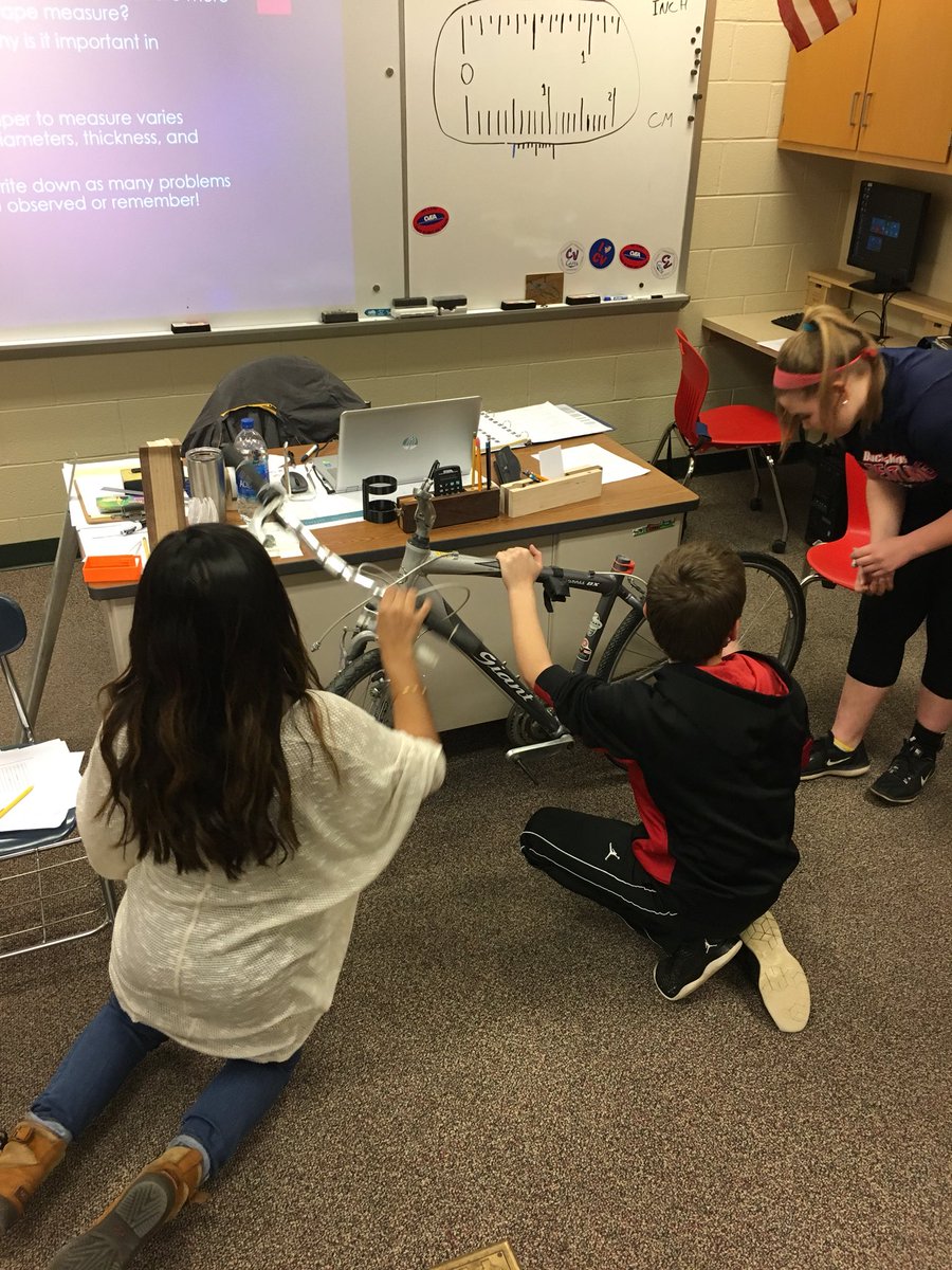 ZellersTechEd's tweet photo. 8th graders are engineering and designing missing parts for a bike! https://t.co/Kxc6rIXtXB