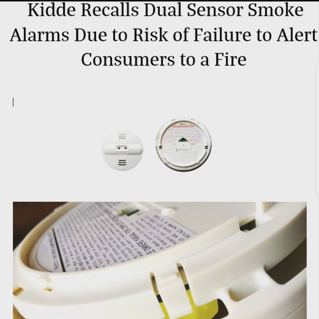 Recall on #kidde smoke detectors detailed on our #instagram <a href="/FiretrolUSA/">Firetrol Protection Systems</a> #firesafety