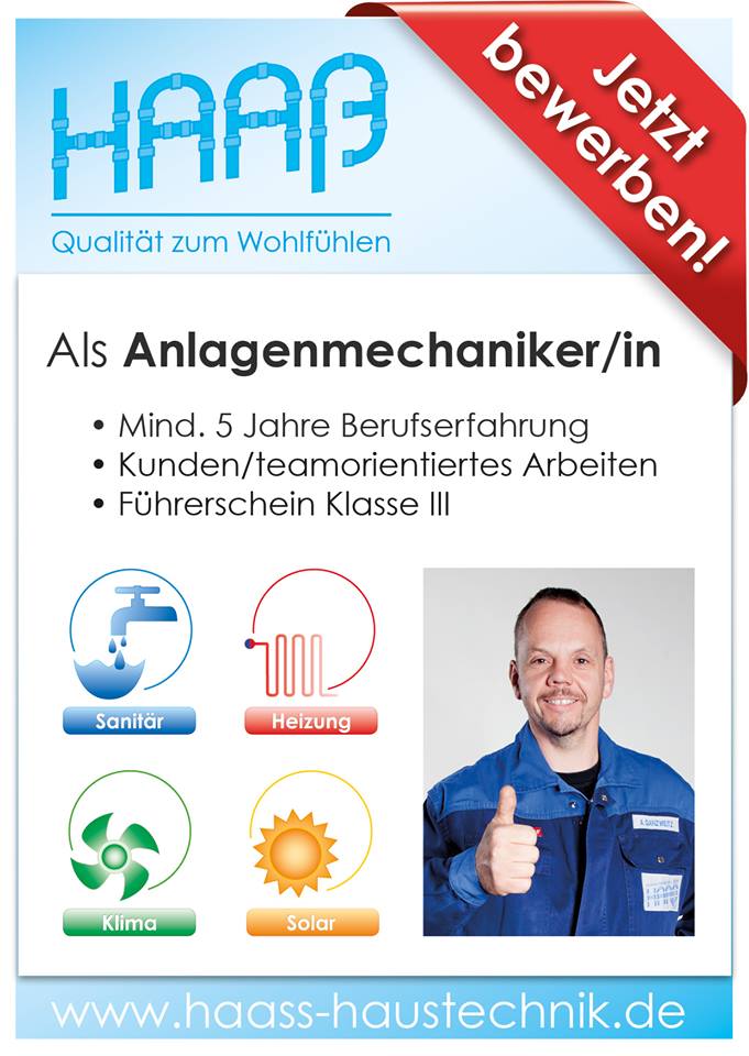 haass_k's tweet photo. Wir suchen ab sofort:

#job #neueperspektive #Mönchengladbach #Düsseldorf #haaßhaustechnik #Handwerk https://t.co/WwBhXAnH4f