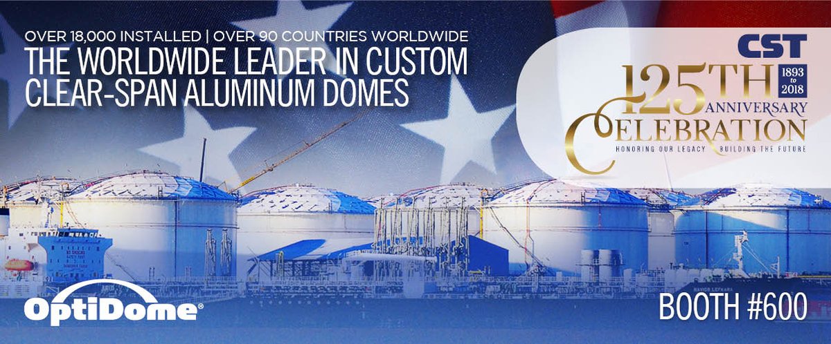 CSTIndustries's tweet photo. We’d like to wish everyone safe travels and a great time this week @NISTM_ORG 20th Annual International #AbovegroundStorageTank Conference &amp; Trade Show in #Orlando, #Florida.  Join us in booth #600 to learn more about our next generation flush batten #OptiDome. #MadeInAmerica https://t.co/4sYMxncP7x