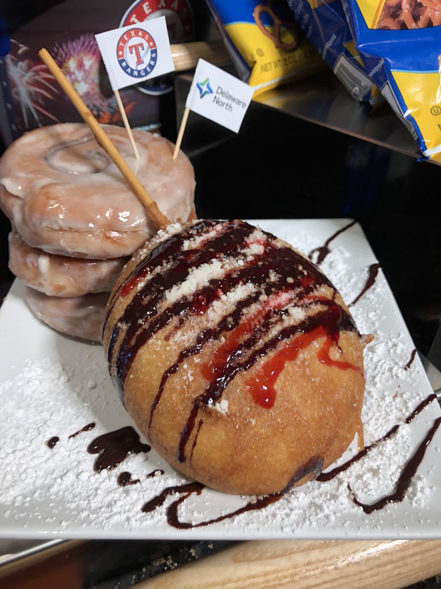 JenKLindgren's tweet photo. New @Rangers offerings for the season. Who’s hungry? @CBSDFW https://t.co/GV6KxtN8h3