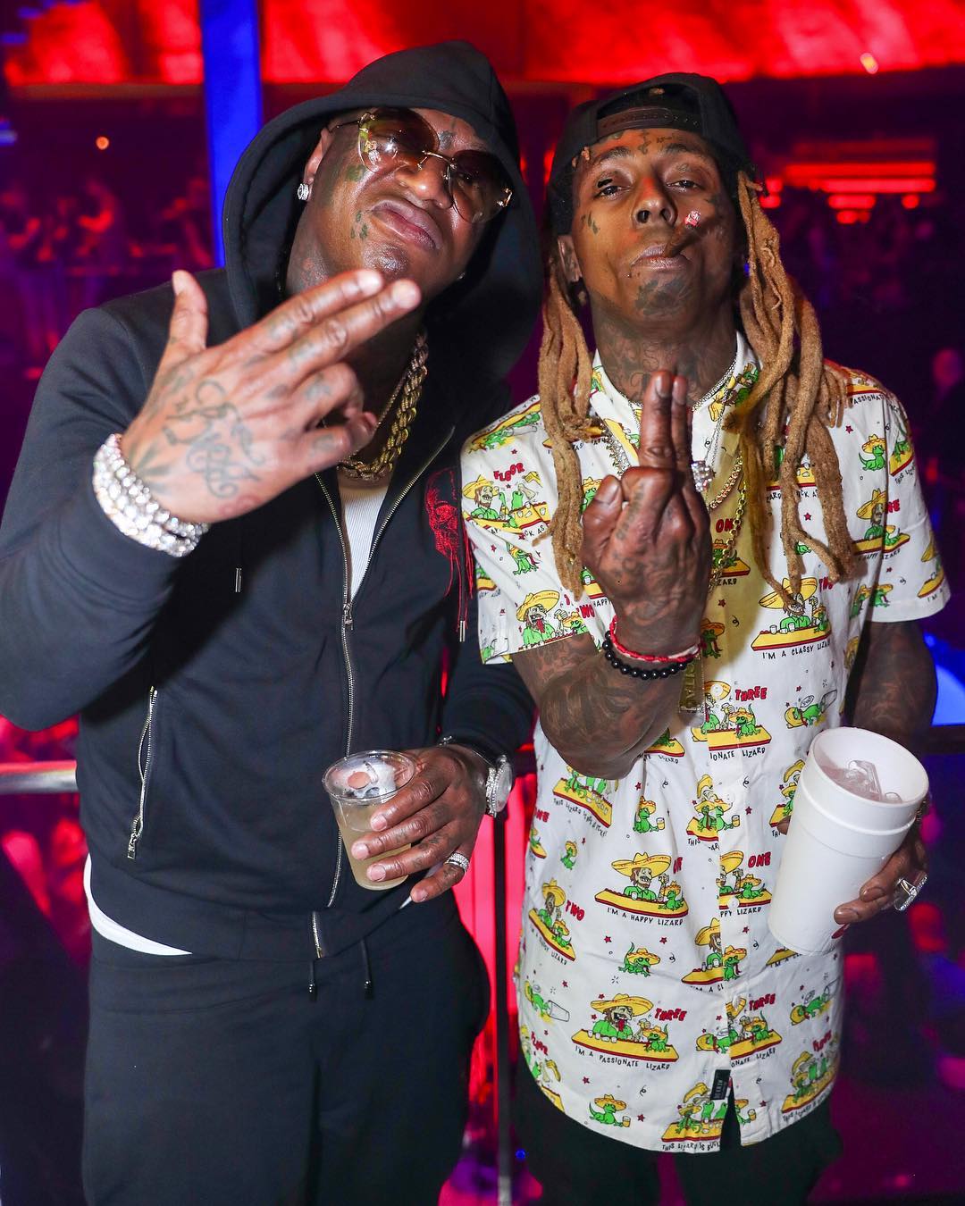 DZOQ_qvU8AE7BGW?format=jpg&name=large Lil Wayne Stunned as Birdman Uses $50M Deal to Snag Gold Plated Miami Mansion and Offers Him a Spot Inside