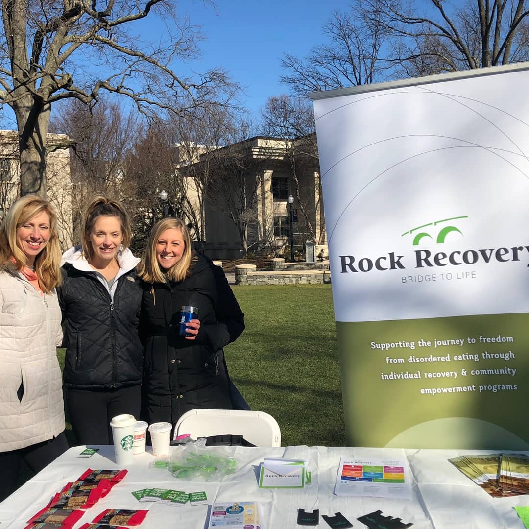 RockRecovery's tweet photo. What an inspiring day to be a part of!! It was a privilege to walk and exhibit with @NEDAstaff some of our fellow #eatingdisorderecovery partners in DC. Together we can save more lives!! 

#nedawalk #NEDAwareness #eatingdisordersupport #recovery #dc #foodfreedom #rockrecovery https://t.co/nmtJnrFB9L