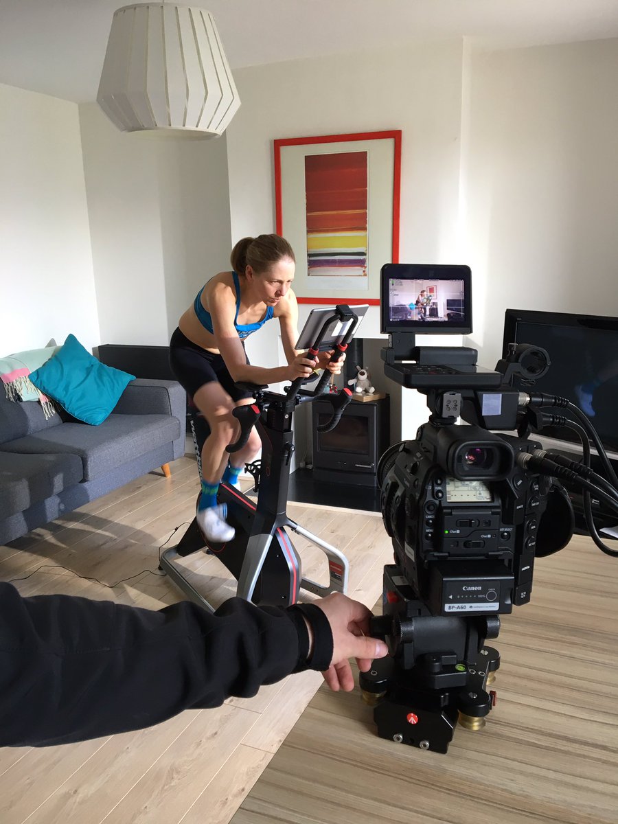 Great day for some filming with <a href="/lucygoss/">lucy gossage</a> and the #Unrivalled Wattbike Atom! 📽