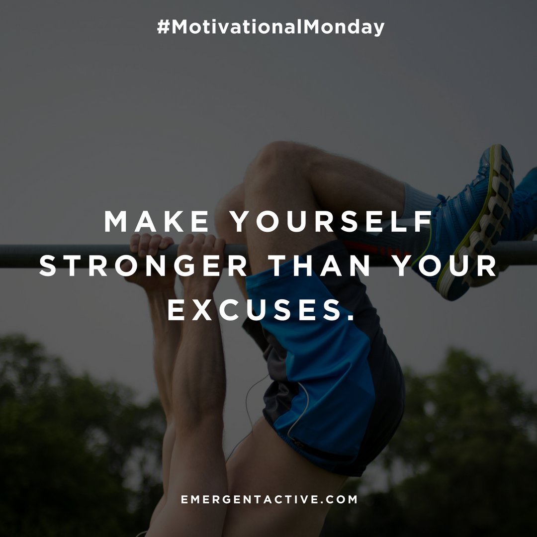 EmergentActive's tweet photo. #MotivationalMonday Today's fitness tip: Ignore the excuses. 💪A one hour workout is only 4% of your day 😱 https://t.co/99NdtctcBL