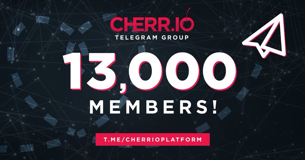 CherrioPlatform's tweet photo. We’ve reached a historical milestone on our journey, and it’s only just begun. We cannot thank all 13,000 of you enough for your support.❤️

#cherrio #blockchain #cryptocurrency #crypto #donation #charity $eth $btc $chr $etc $xvg #bounty #ico

Join us: https://t.co/I0cjXnCnx3. https://t.co/V0CkeR37gu