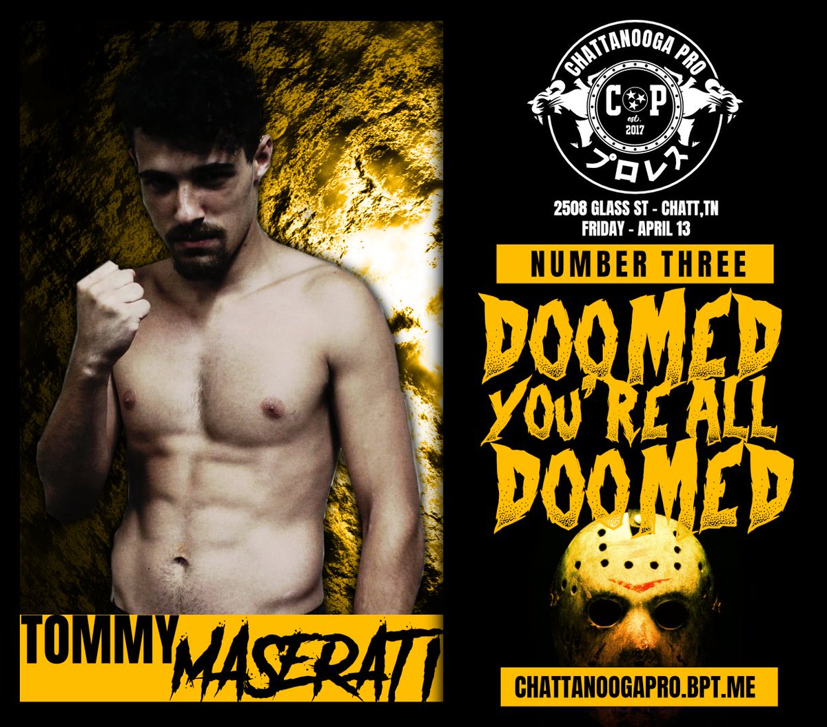 ChattPRO's tweet photo. @tommy_maserati makes his debut at Chattanooga Pro No 3! Hopefully he can stop @baileyblake_21 's ever-running mouth. https://t.co/fEyxRy1IjD