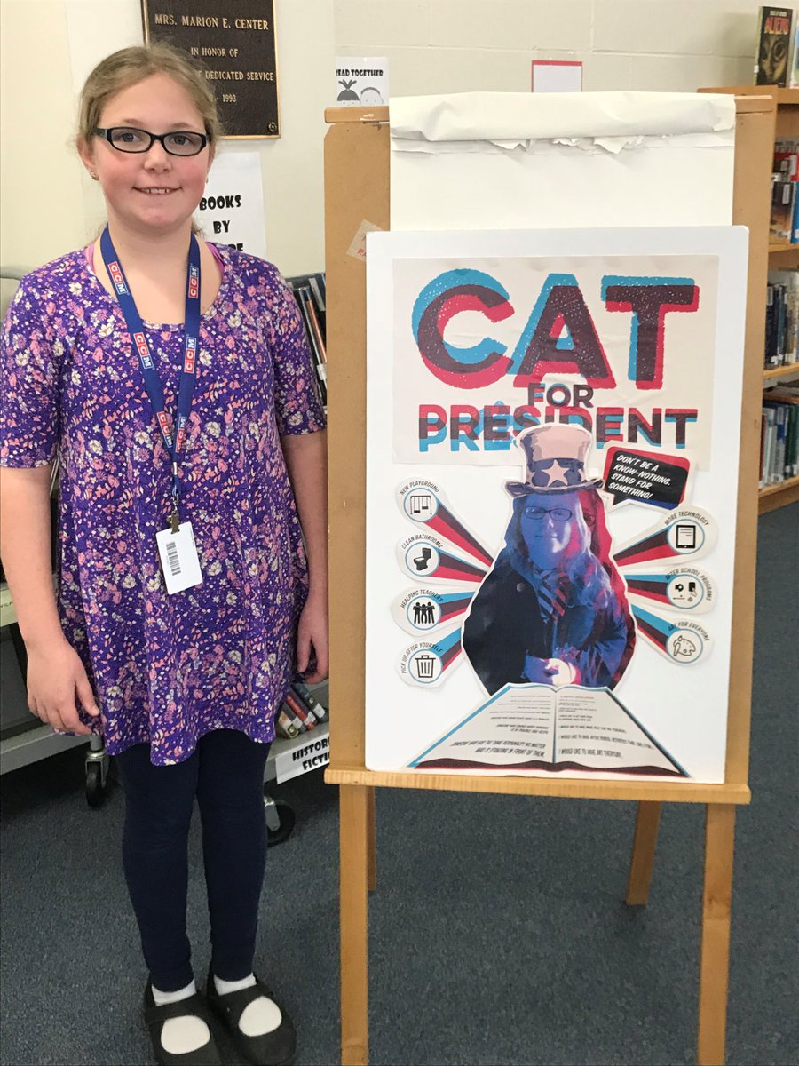 The winner of our Campaign Poster Contest and Principal for a Day: Catherine Novak!!