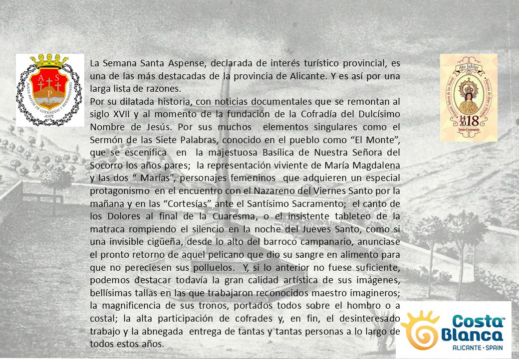 En directo en el programa Cadena Ser Alicante,q se ha hecho eco d nuestra Semana Santa.Muy agradecidos x habernos ofrecido la oportunidad d entrar en + hogares y promocionar el nombre la Semana Santa Aspense, <a href="/HoyPorHoy/">Hoy por Hoy</a>  <a href="/BasilicaDeAspe/">Basílica de Aspe</a> <a href="/aytoaspe/">Ayuntamiento de Aspe</a> <a href="/costablancaorg/">Turismo Costa Blanca</a>