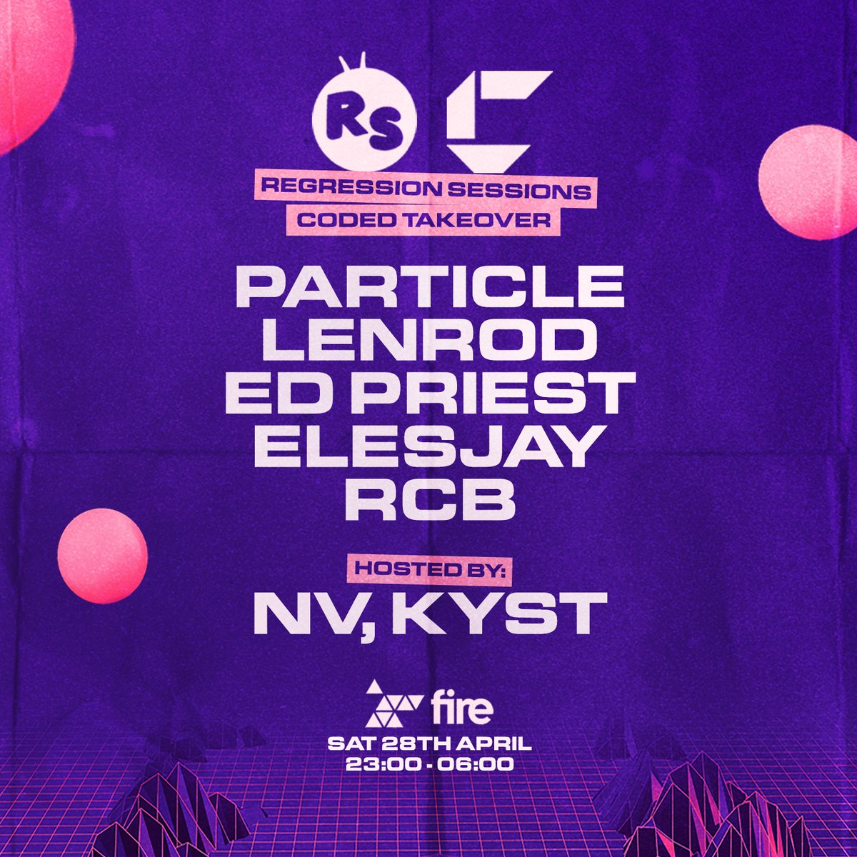 codedproject's tweet photo. In April we're bringing the coded sound to @RegressionSesh, catch our residents and a selection of hand-picked guests holding it down all night long! https://t.co/EAvyjNAIcG