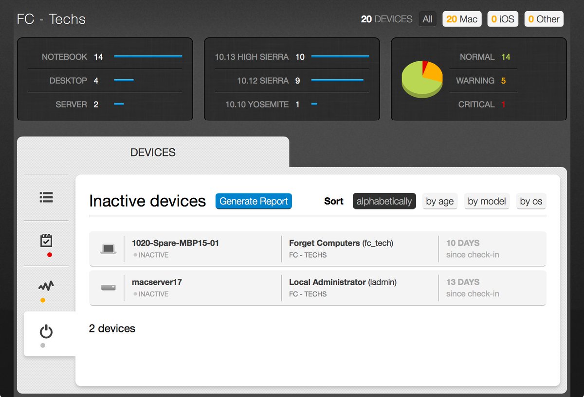Robot_Cloud's tweet image. Dashboard subscribers — you can now mark devices as inactive to disable Dashboard alerts and better organize your macOS and iOS devices. Here&apos;s how: frgt.co/2Gf2qEZ