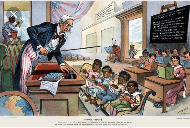 Myra96838830's tweet photo. @eesamhis2 Uncle Sam attempts to “FIX” foreign kids  by  BEATING his lectures into their heads ❓❓find out why. https://t.co/QGEWnUTZhV