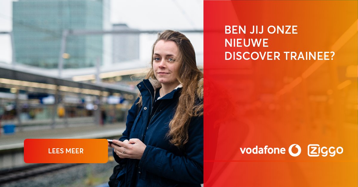 Ben je op zoek naar één van de meest veelzijdige en uitdagende traineeships van Nederland? Begin dan je carrière met het Discover Traineeship van Vodafone Ziggo. bit.ly/DiscoverTraine…