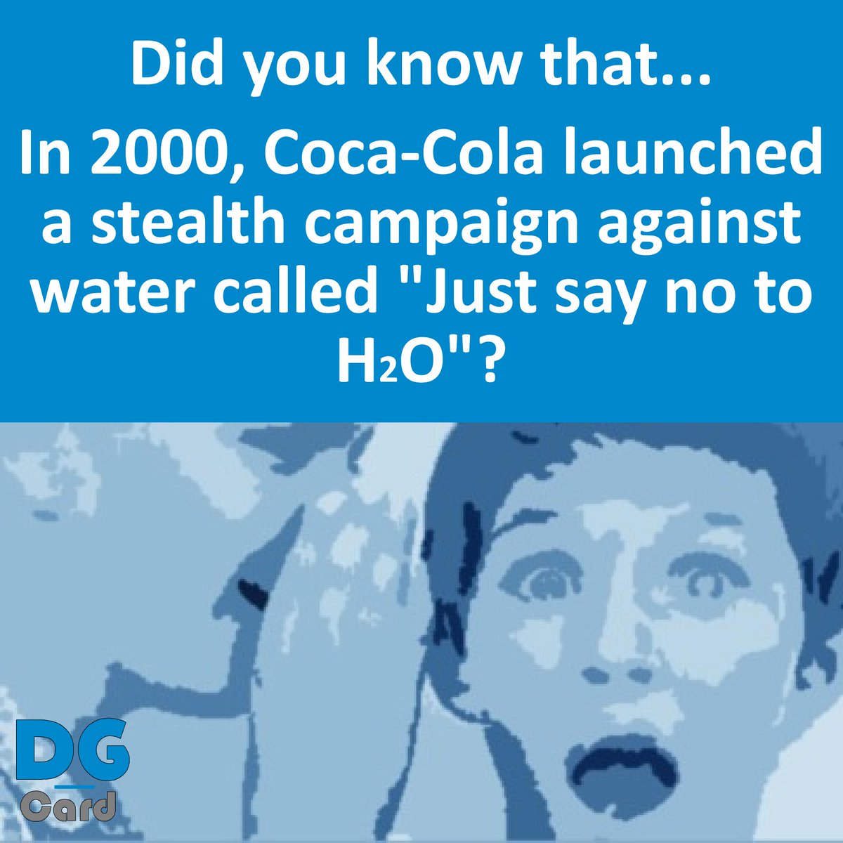 DG_Card's tweet image. @DG_Card Did you know that in 2000, Coca-Cola launched a stealth campaign against water called &quot;Just say no to H2O&quot;? #CocaCola #MarketingStrategy #Business Source: nytimes.com/2001/09/02/wee…