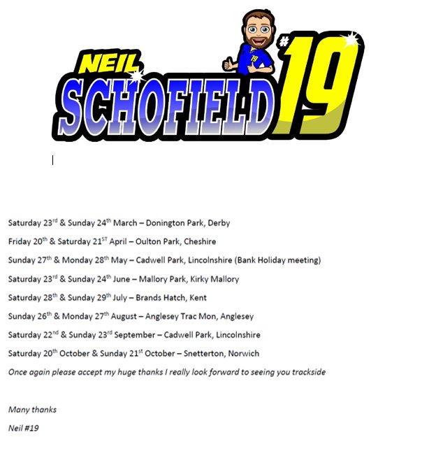 CopierSystems's tweet photo. A fantastic result for @SchofieldRacing this weekend who started Sunday off with an impressive 3rd place finish, only for him to end the day with a win in Race 2! Should you wish to support Neil this season, see the picture for details on the next race. https://t.co/4q8PueBMnn