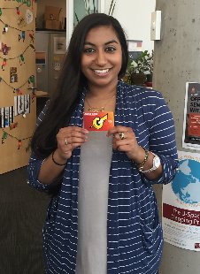 Sabrina from <a href="/UMNCLAStudents/">UMN CLA Students</a> won a <a href="/GameWorks/">GameWorks</a> gift card by taking the #SERU survey last week!