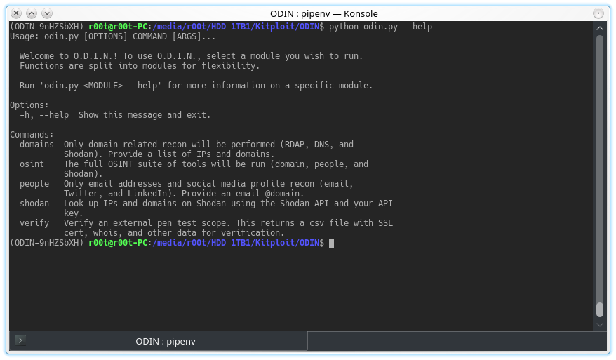 Dr2moke's tweet photo. RT KitPloit "ODIN - Tool For Automating Penetration Testing Tasks https://t.co/1tIzuV3Pwi #AWS #Cymon #ODIN #PenetrationTesting #Python3 #Recon https://t.co/YMOaedO1EL"