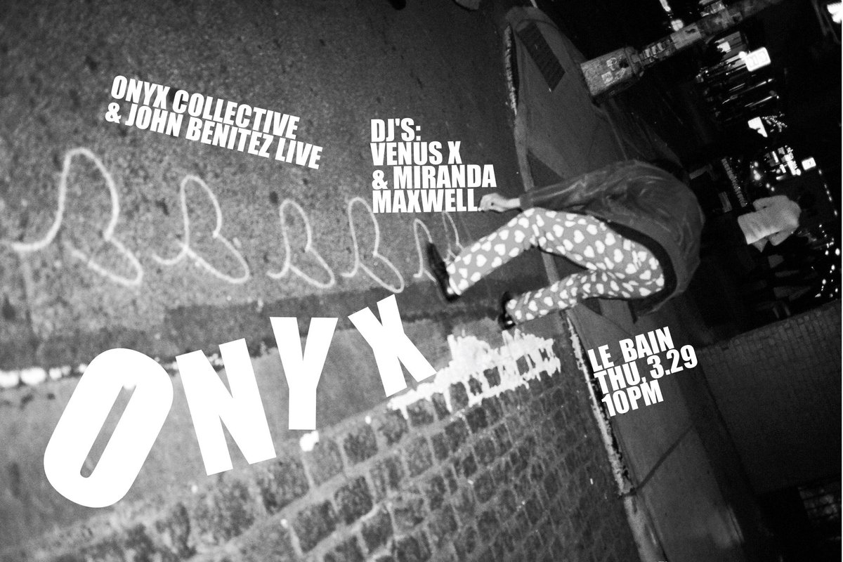 Tonight! Our Bonus Beats party series brings NY collective ONYX performing live with salsa legend John Benitez + special guest DJs <a href="/venusxgg/">VENUS X</a> of @GHE20G0TH1K &amp; Miranda Maxwell. 10pm <a href="/standardny/">Emely _Palmiero</a>