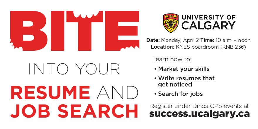 UCDinos's tweet photo. 🚨 Attention Dinos Athletes 🚨

Whether you’re looking for summer employment or your future career, job searching and resume writing are skills that take time to develop.

Register for Cookies &amp; Careers, a workshop for Dinos athletes at https://t.co/cE07PqxFVm. https://t.co/HrgOgEmQeK