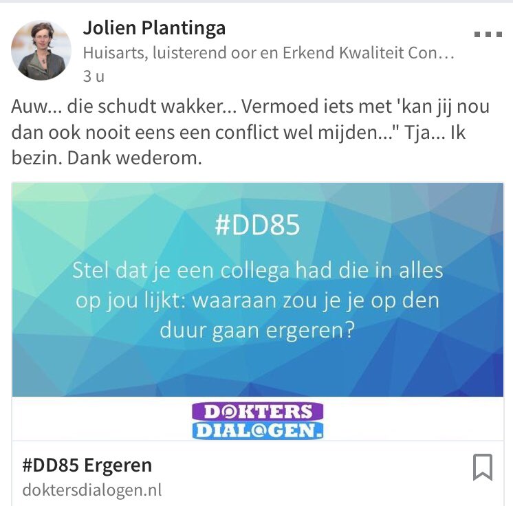 doktersdialogen's tweet photo. #DD85 blijkt behoorlijk te prikkelen. Zie ook de reactie van huisarts @JolienPlantinga via LinkedIn: https://t.co/y2cUQulMjY