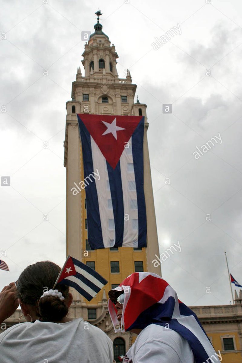 FrankLuntz's tweet photo. Lots of misinformation going around about this, so I’ll try to set it straight.

Cuba’s flag 🇨🇺 has been used by the country since 1902, before they adopted communism.  It’s even regularly displayed in Miami’s Little Havana neighborhood – where the people are no fans of Castro. https://t.co/7frhMzvEdP