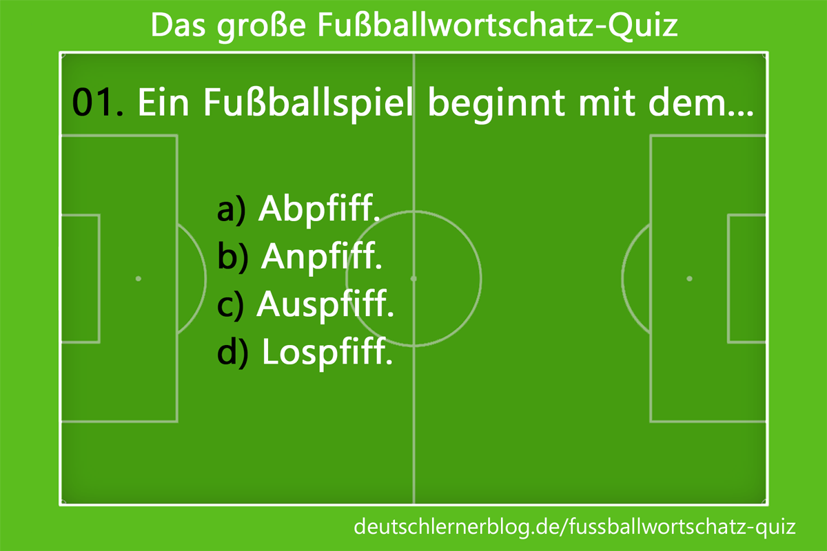 Deutschlernerblog on Twitter: "Fit für die WM? Fußballwortschatz-Quiz