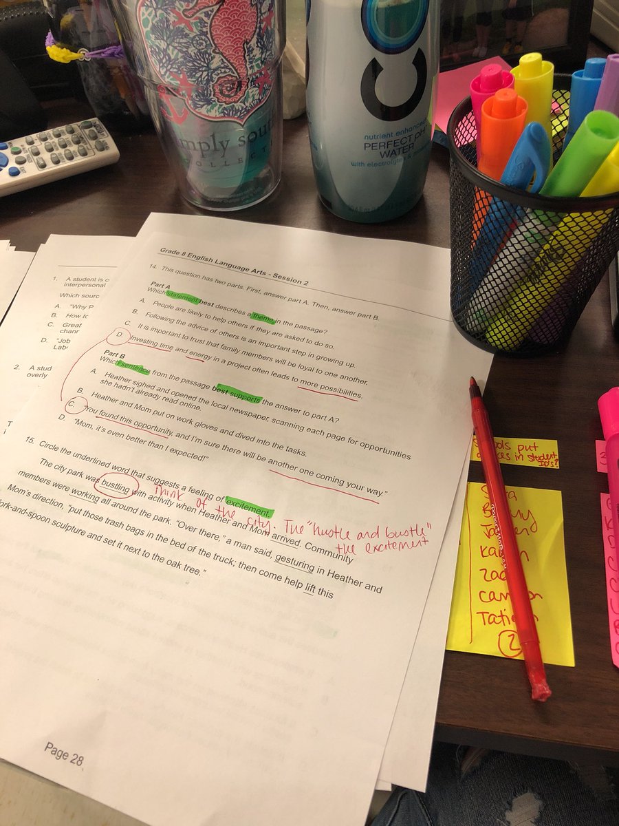 sskinner317's tweet photo. Annotating the MAP practice test in order to go back and reteach/ review throughout the next two weeks. Even English teachers have to use the skills they teach their kids sometimes. :) https://t.co/KNhzDdK1HP