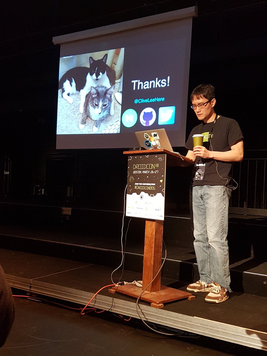 v_varsha's tweet photo. Grade optimizations + cute kitties. What more could I ask for? @CliveLeeHere #droidconbos #catdroid https://t.co/w7PIxUZqWk