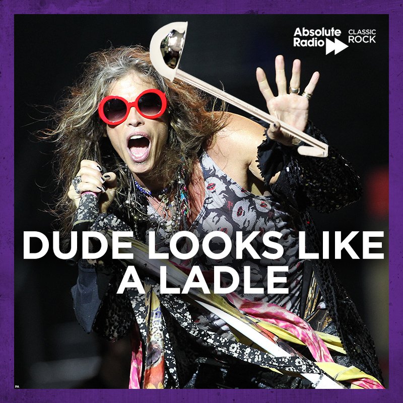 Happy birthday to Steven Tyler and his ladle. 
He bloody loves that thing. 
