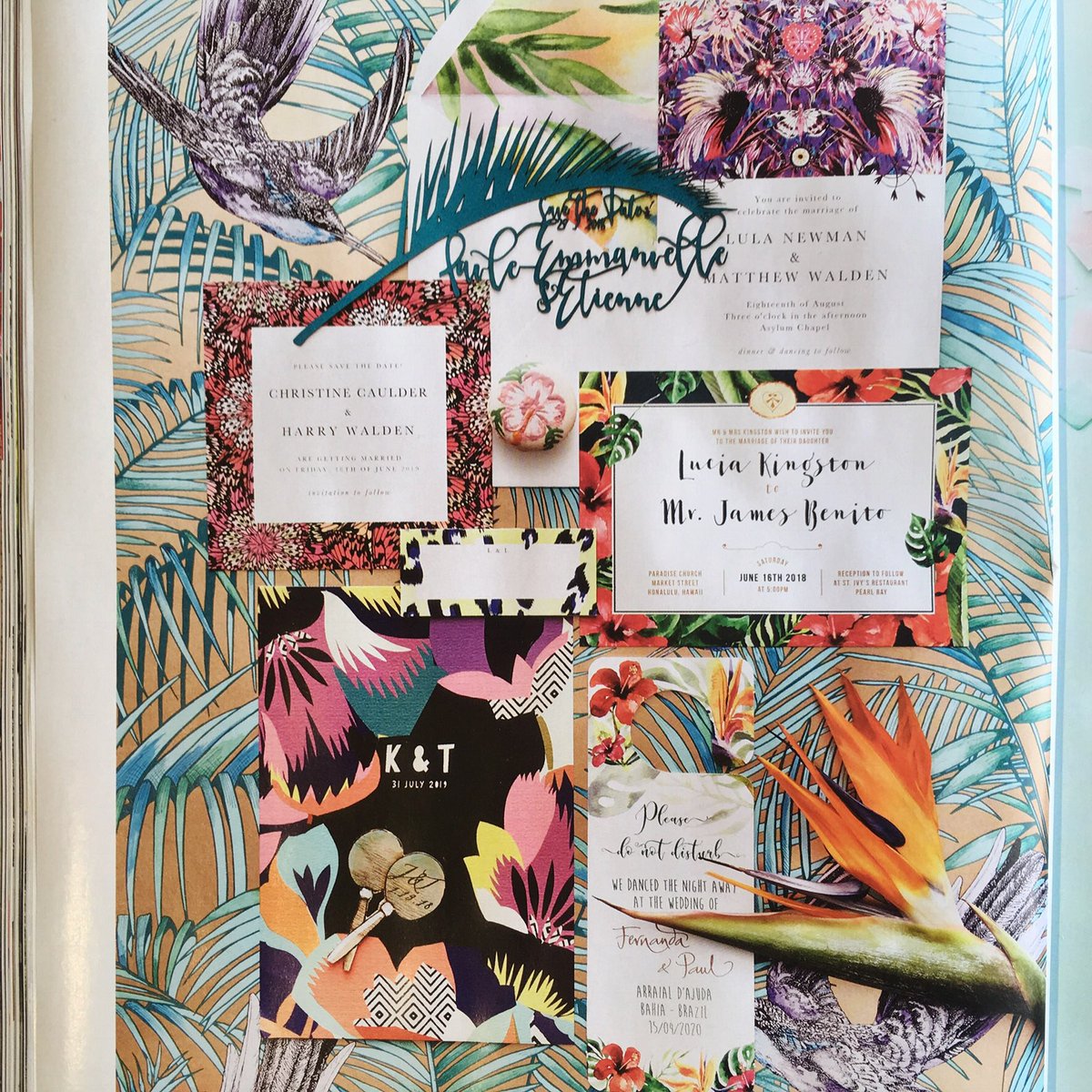 penandfold's tweet photo. There’s a stationery special in Brides Magazine this month and we’re in it! Paule-Emmanuelle and Etienne’s lasercut palm save the date is a bit special. #lasercutsavethedate #lasercut #lasercutwedding https://t.co/r2dgut43fp