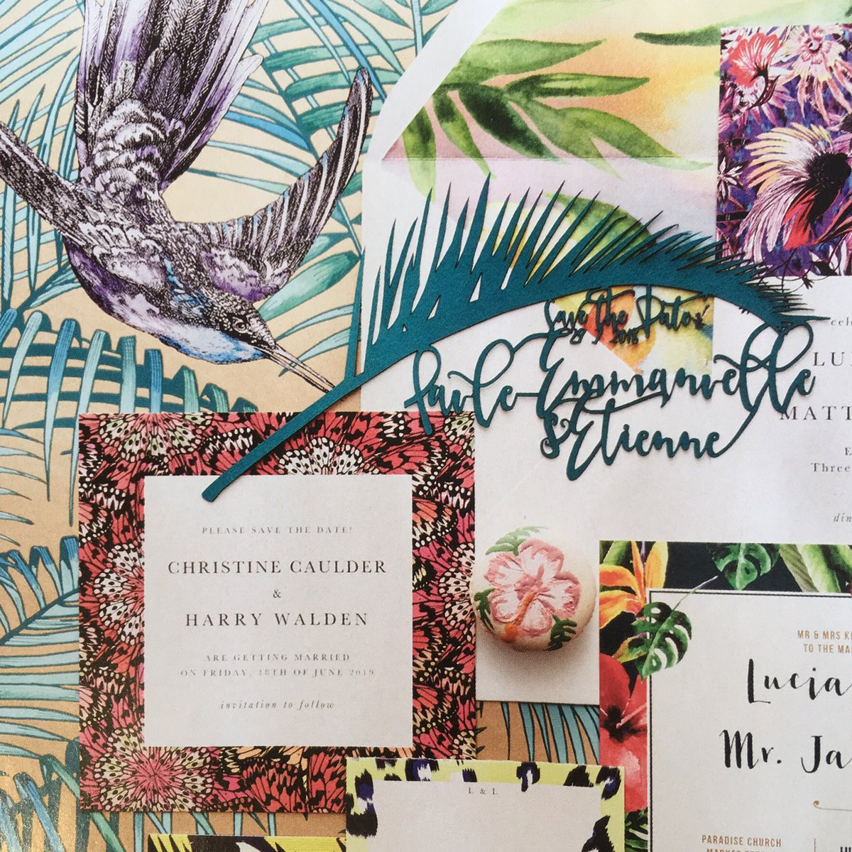 penandfold's tweet photo. There’s a stationery special in Brides Magazine this month and we’re in it! Paule-Emmanuelle and Etienne’s lasercut palm save the date is a bit special. #lasercutsavethedate #lasercut #lasercutwedding https://t.co/r2dgut43fp