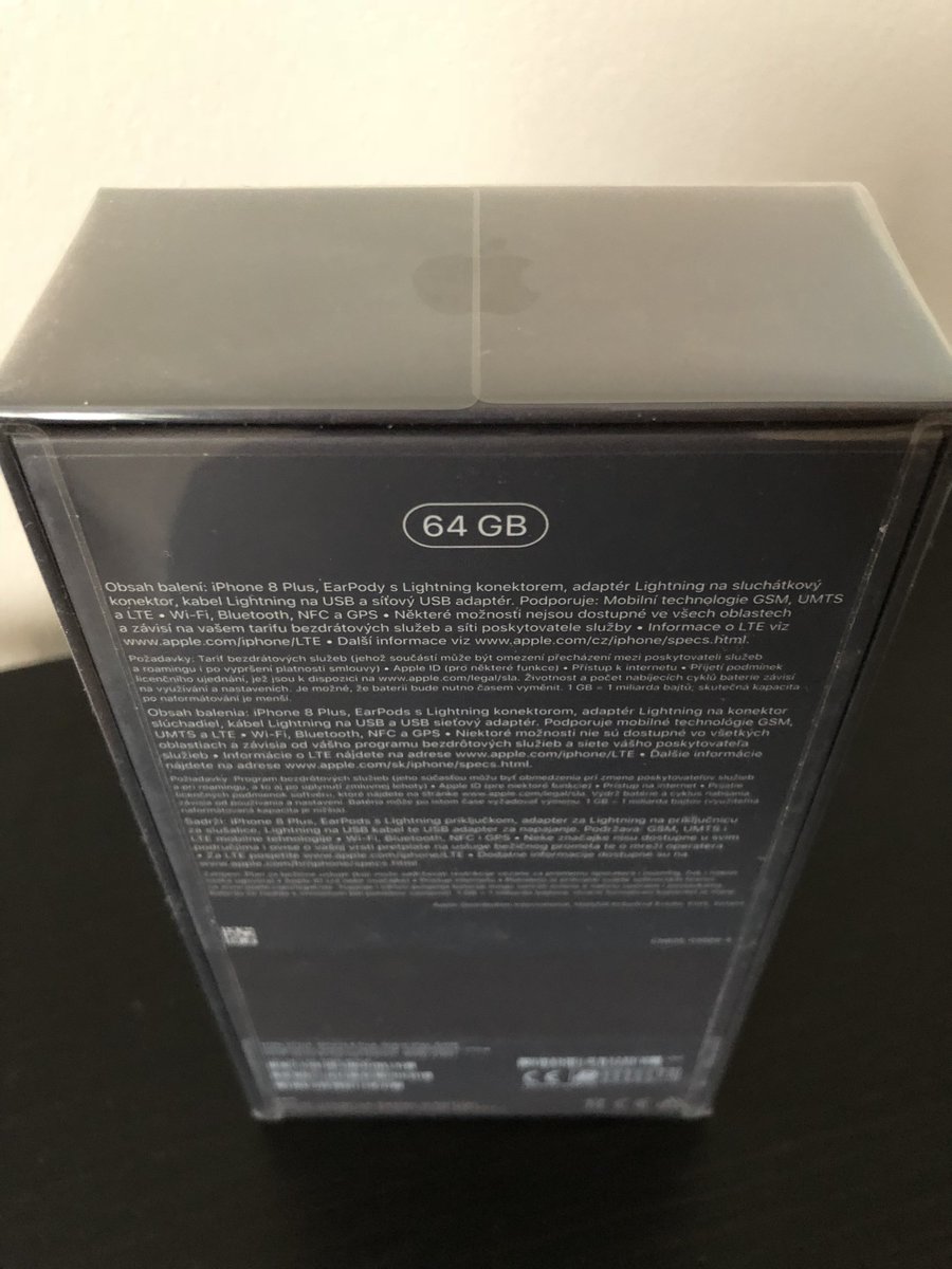 Prodám NOVÝ iPhone 8 Plus 64 GB. 
Nerozbalený, nepoužitý. 1 rok mezinárodní záruka. 
Cena 19 900 Kč.