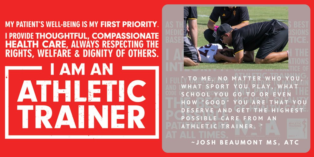 AzATA_News's tweet image. Josh Beaumont @SocratesSports provides #CompassionateCareForAll for @TheSunDevils @SunDevilSoccer -  He fuses his two passions - sports and medicine - in a way that helps others in an environment that he loves. #NATM2018 #NATMAzATA @RMATAD7 @ASU_SportsMed @soccerATsociety