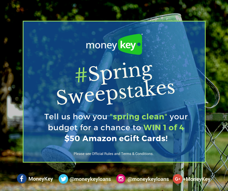 moneykeyonline's tweet image. MoneyKey's #SpringSweepstakes is on now! Be sure to enter for a chance to #WIN! hubs.ly/H0brZ7s0