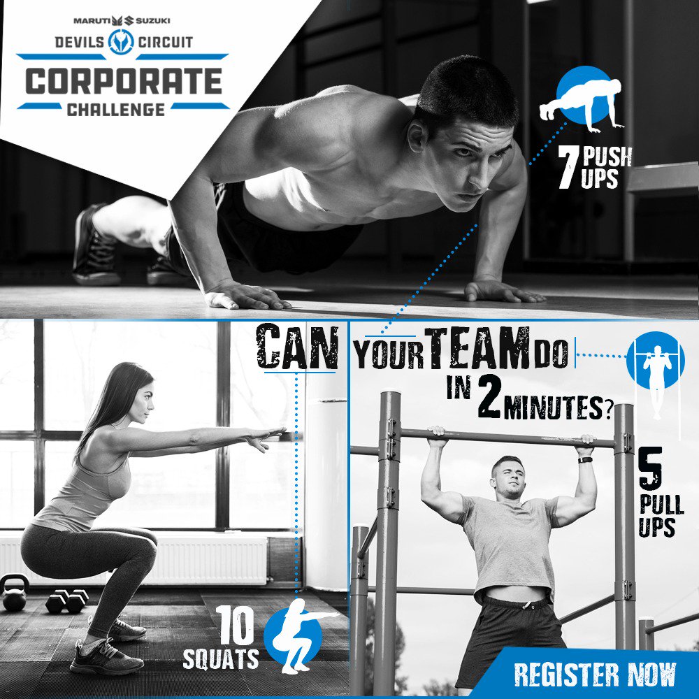 DCcorpchallenge's tweet image. Think you are fit enough to #BeLimitless? If yes, then send us a video of you doing the same as that&apos;s all you need to do to be a part of the biggest #CorporateChallenge of the year. Register at sdcc.tv and #TestYourMettle! #SDCC #DevilsCircuit  #Prequalification