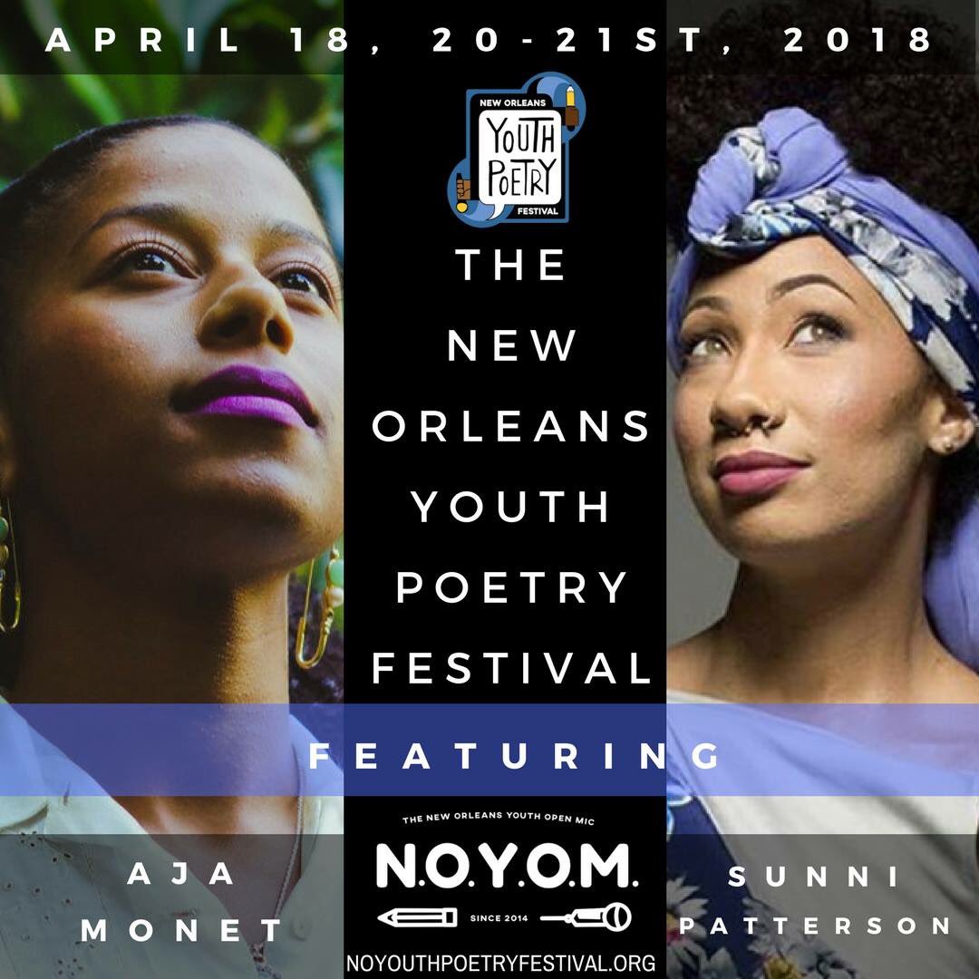 Mark your calendars for the 2018 New Orleans Youth Poetry Festival and check on the updated schedule at noyouthpoetryfestival.org #NOYOM #NOYPF