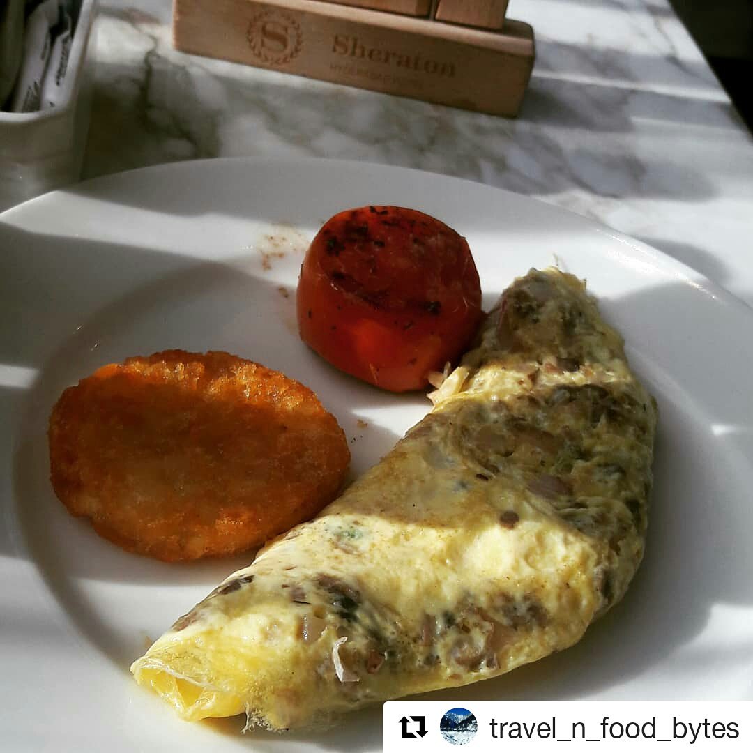 SheratonHyd's tweet photo. #Repost #TravelNFoodBytes on @Instagram.
"This one is surely cooked to Perfection❤
One of the best #Omlettes I have ever had...Highly Recommended."
#SPGCravings #Feast #Winner #BestAllDayDining at #TimesFoodAwards #SheratonHyderabad #Sheraton #Hyderabad https://t.co/hMUwiJmyvd