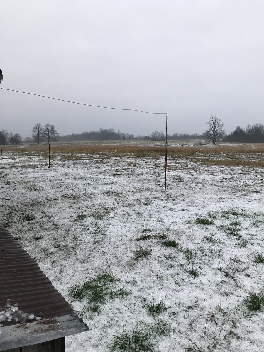 FFleeman's tweet photo. Hail storm this morning . Imboden AR https://t.co/mmV9yyjem3