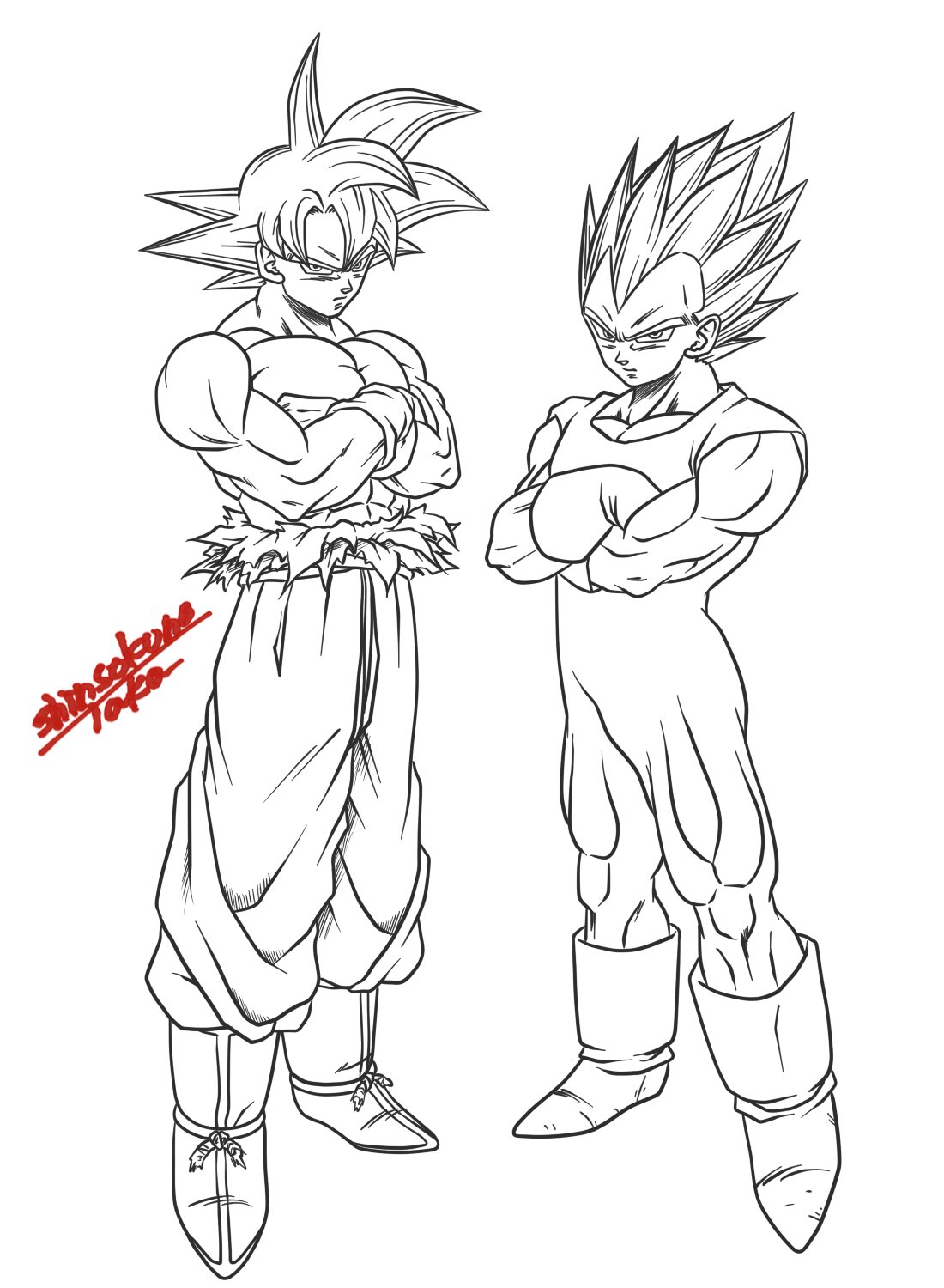 神速の鷹 Twitterissa ドラゴンボールイラスト 悟空 ベジータ ペン入れまで 今日も忙しく ペン入れまでしか出来ませんでした Dragonballart Dragonball ドラゴンボール 身勝手の極意 新形態 ベジータ 悟空 ベジータ 神速の鷹 T Co