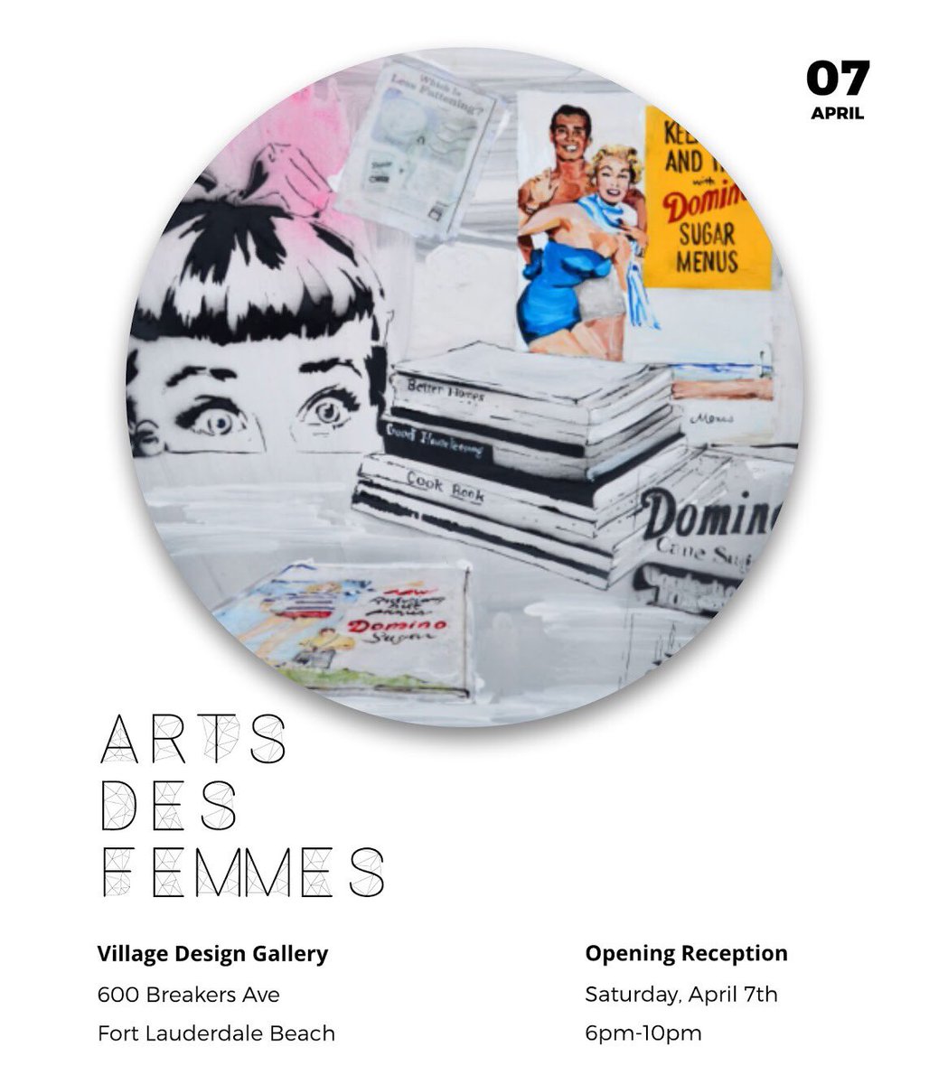 VillageDesignFL's tweet photo. #artsdesfemmes #artexibition #FortLauderdale https://t.co/EH7VJBrmXo
