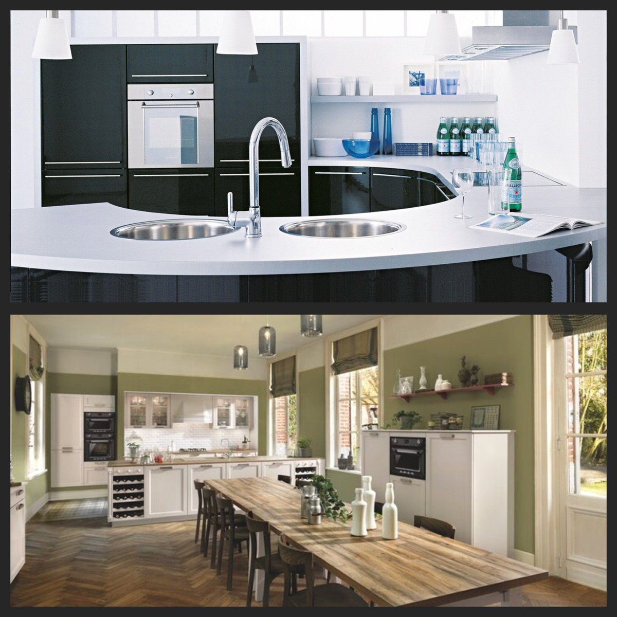 Which would you choose; modern or classic? #modernkitchen #classickitchen