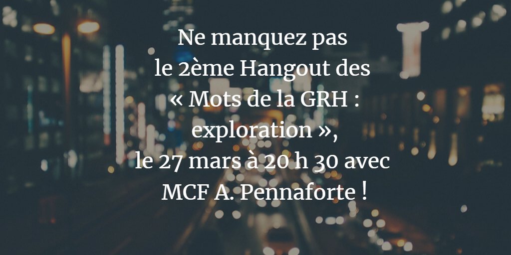 Les Mots De La Grh Exploration Cnam