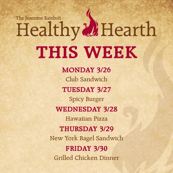 OUHSCDining's tweet image. Spring break may be over, but the week is looking great with these specials!