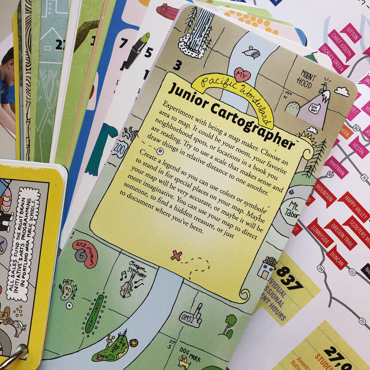 RightBrainNews's tweet photo. Happy spring break! Need some creative activity ideas for the family? Check out our Brain Food creative exploratory card deck available at @landpdx  It’s filled with tons of fun project ideas and games for all. #brainfoodactivity #creativity #activitydeck #pdxdesign https://t.co/ZkD0mIDM3q
