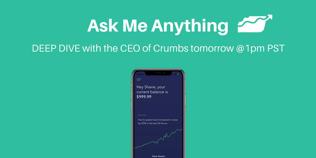 crumbsappio's tweet photo. Deep dive with the CEO of @crumbsapp_ tomorrow on @tokendaily ,check it out and don't forget to upvote! 👍

#Crypto #bitcoin #fintech #microinvestment #sparechange #crumbsapp https://t.co/pdMaZBijgH