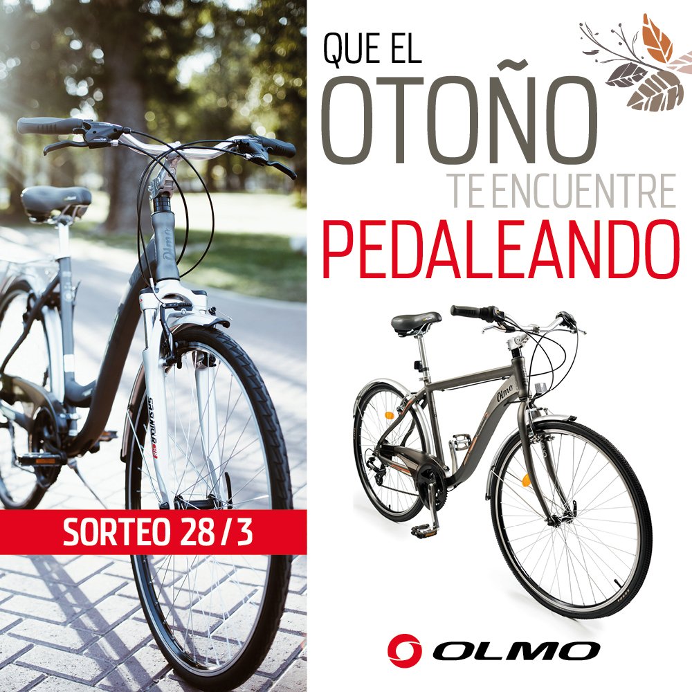 #Sorteo ¡Este es un #BuenLunes para ganarse una bici, y que el otoño te encuentre pedaleando! 🍂🚴 

¿Querés ganar esta bici OLMO CAMINO? Participá en olmobikes.com/pedaleando/  y dale RT para sumar chances.

¡Dale, sorteamos pasado mañana!